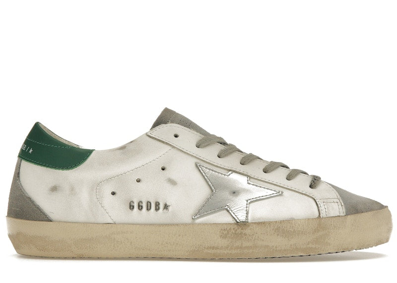 Golden Goose Super-Star White Silver Green