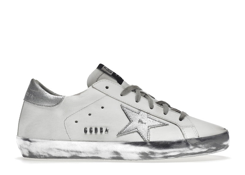 Golden Goose Super-Star White Silver Sparkle (Women's)