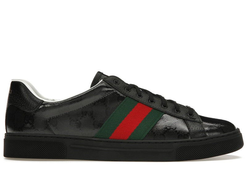 Gucci Ace Gg Crystal Canvas Black