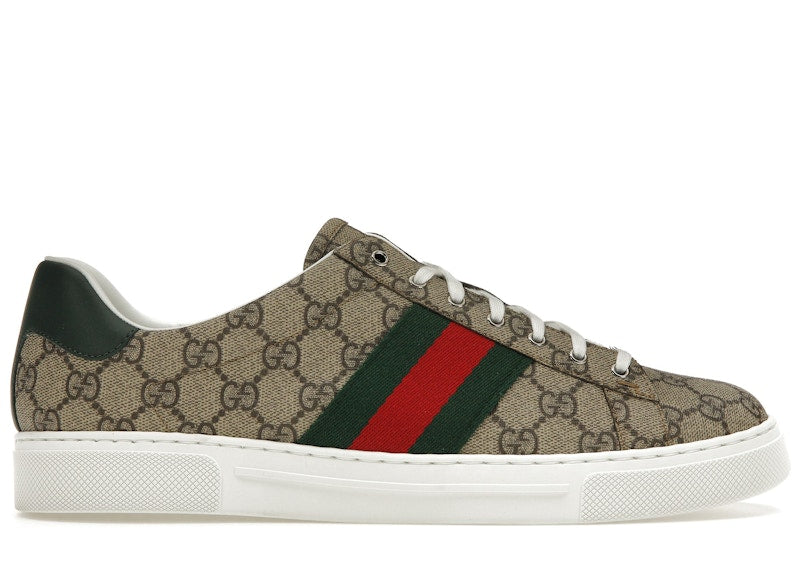 Gucci Ace Web Beige Ebony