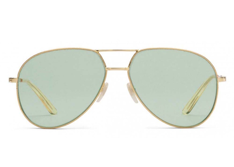 Gucci Aviator Metal Sunglasses Green/Gold (520116 I0330 8070)