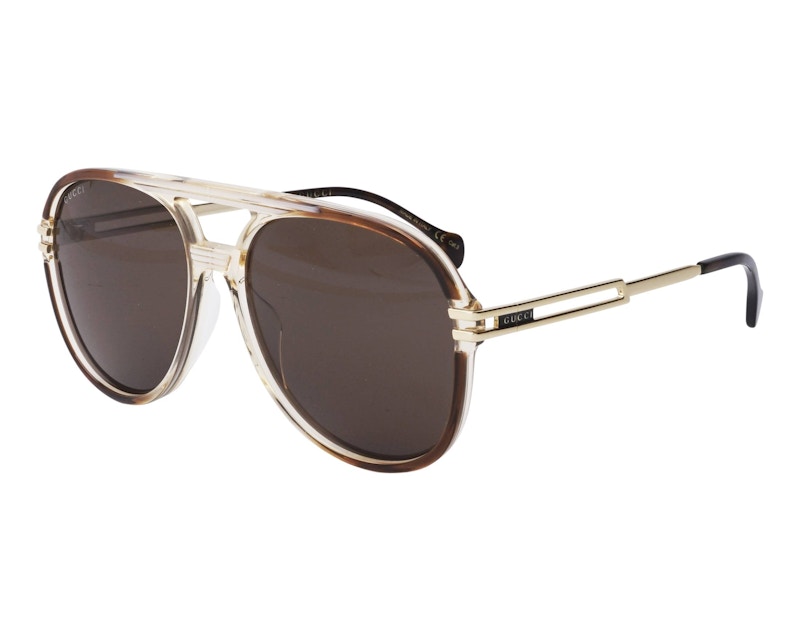 Gucci Aviator Sunglasses Green/Brown (Gg1104S-002)