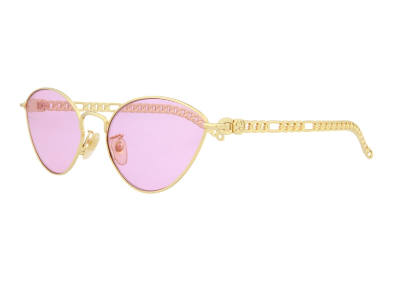 Gucci Cat Eye Sunglasses Gold/Pink (Gg0977S-30011141-004)