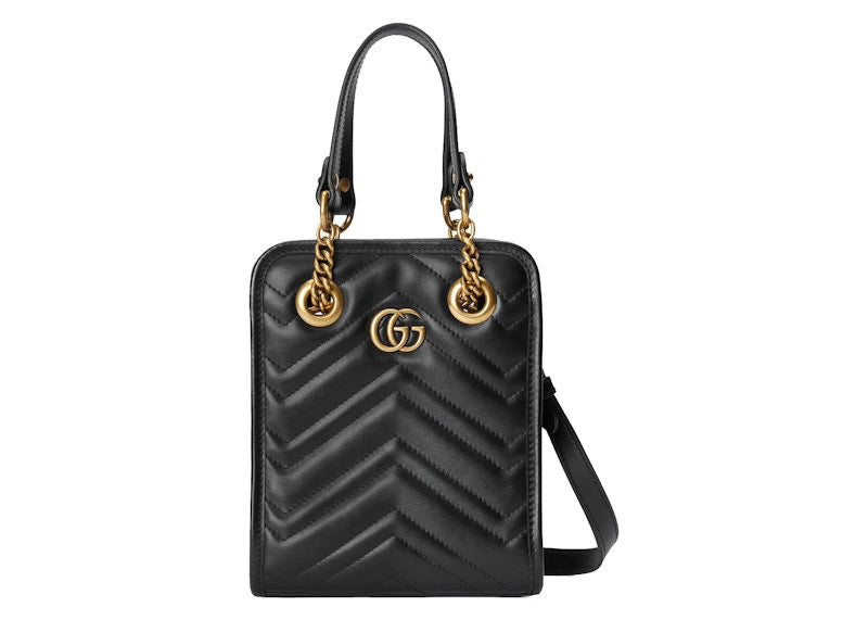 Gucci Gg Marmont Matelasse Mini Bag Black