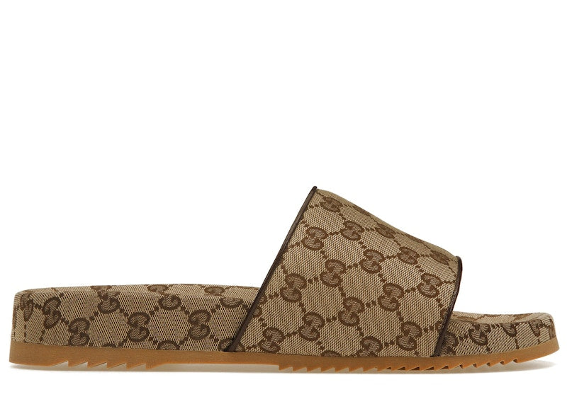 Gucci Gg Slide Beige Canvas