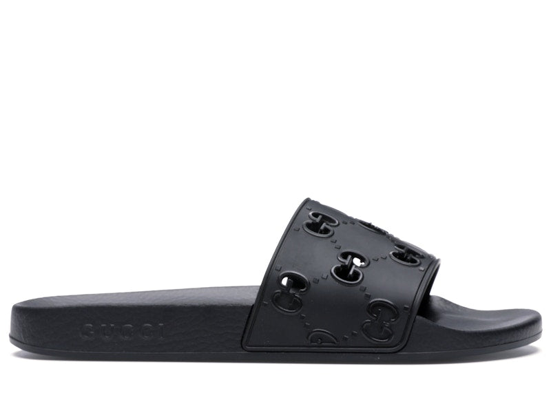 Gucci Gg Slide Rubber Black