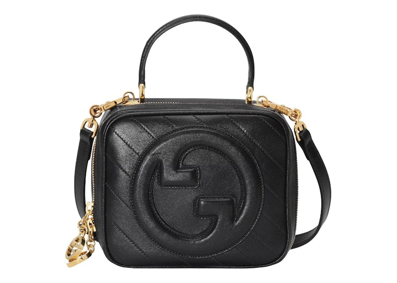 Gucci Gucci Blondie Top Handle Bag Gold-Tone Black