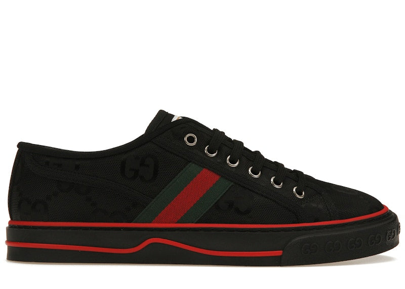 Gucci Off The Grid Tennis 1977 Low Econyl Black Gg Green Red