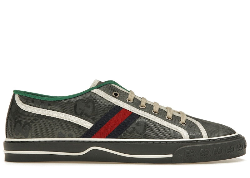 Gucci Off The Grid Tennis 1977 Low Econyl Dark Grey Gg Blue Red White