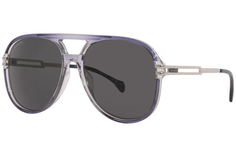 Gucci Oversized Aviator Sunglasses Grey (Gg1104S-001-61)