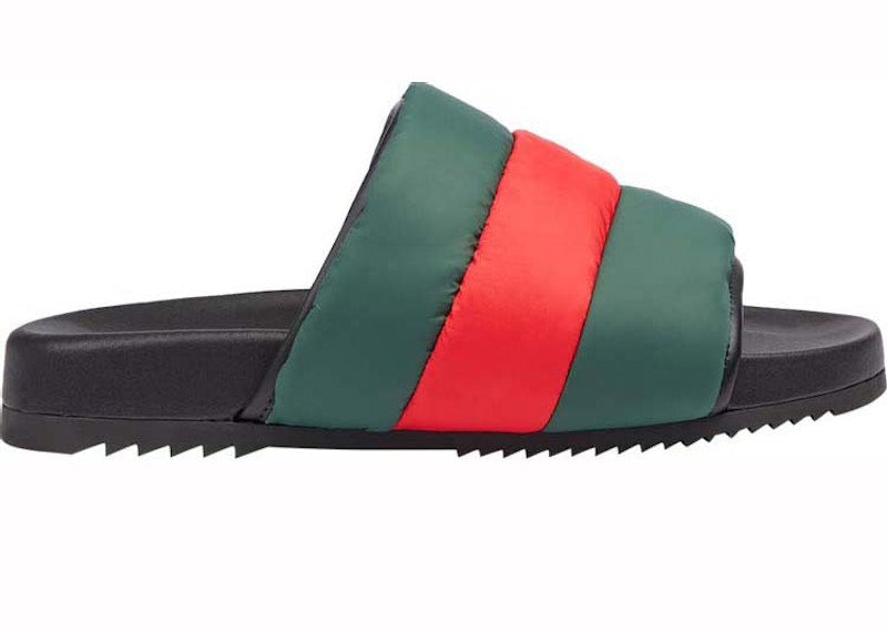 Gucci Padded Web Slide Red Green