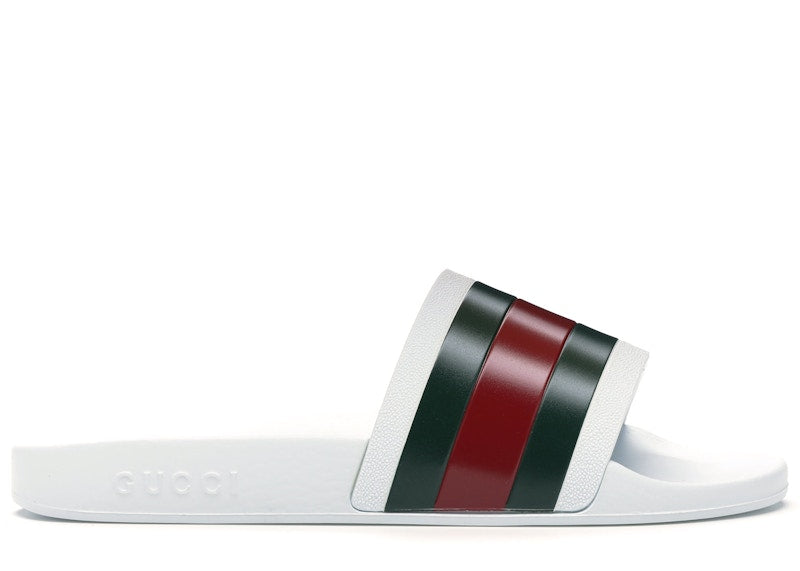 Gucci Pursuit Pool Slides White