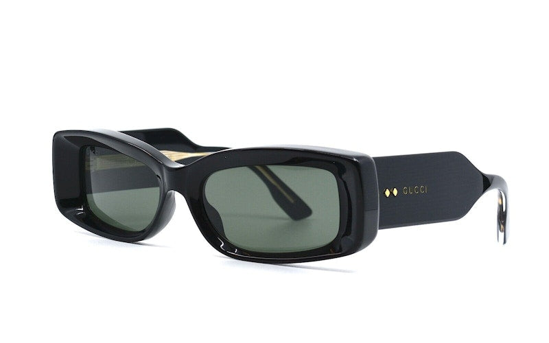 Gucci Rectangle Sunglasses Black/Grey (Gg1528S-001)