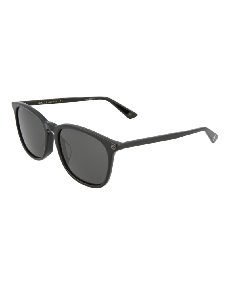 Gucci Round Oval Sunglasses Black/Black/Grey (Gg0154Sa-30001742-005)