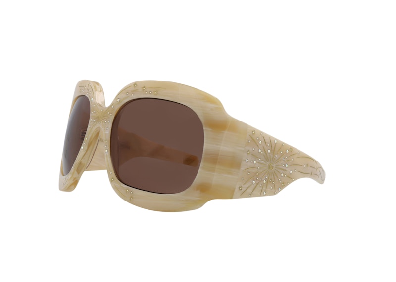 Gucci Shield Wrap Sunglasses Beige/Brown (Gg1093S-30012829-003)