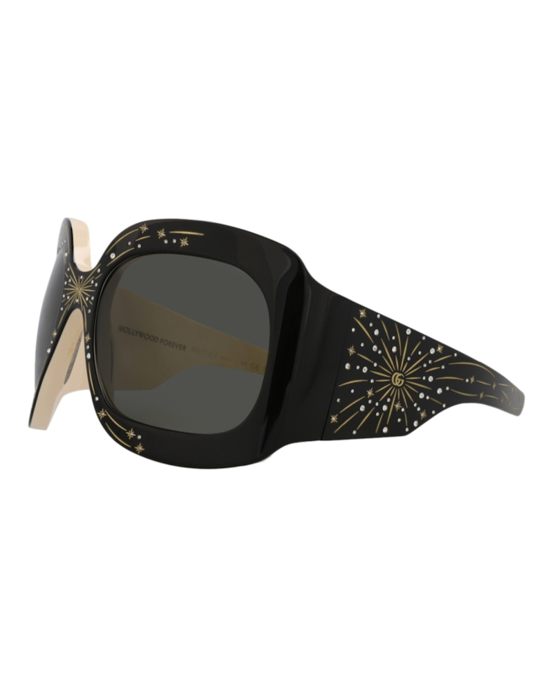 Gucci Shield Wrap Sunglasses Black/Black/Grey (Gg1093S-30012829-001)