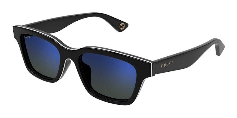 Gucci Square Frame Sunglasses Black/Blue (Gg1641Sa-003-53)