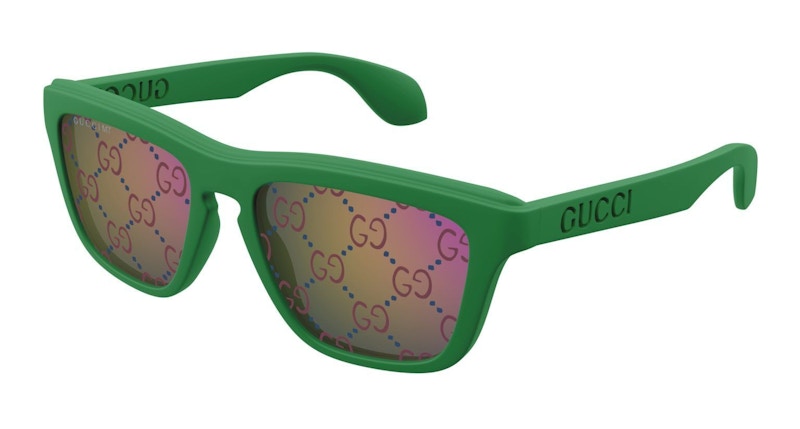 Gucci Square Logo Frame Sunglasses Green/Blue (Gg1571S-004)