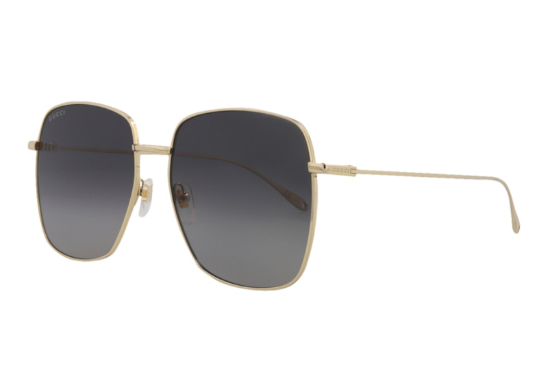 Gucci Square Rectangle Sunglasses Gold/Grey (Gg1031S-30011783-001)