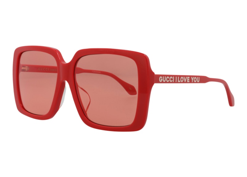 Gucci Square Rectangle Sunglasses Red (Gg0567San-30013230-005)