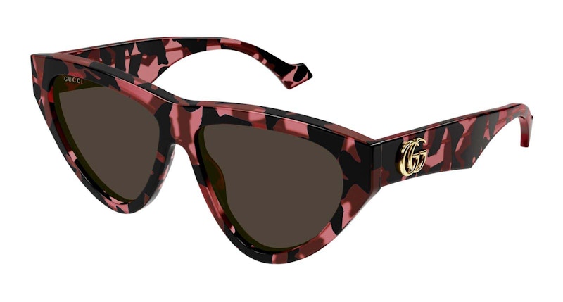 Gucci Tortoise Cat-Eye Frame Sunglasses Cherry Havana/Black (Gg1333S-003-Fr)