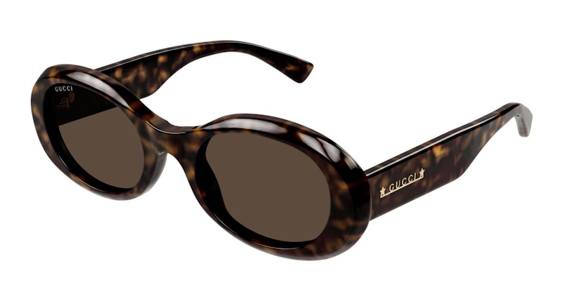 Gucci Tortoise Round Frame Sunglasses Havana/Brown (Gg1587S-002-Fr)