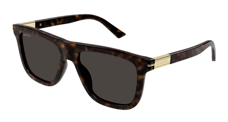 Gucci Tortoise Square Frame Sunglasses Dark Havana/Brown (Gg1502S-002-Fr)