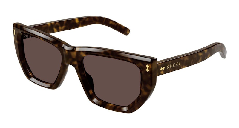 Gucci Tortoise Square Frame Sunglasses Havana/Brown (Gg1520S-002-Fr)