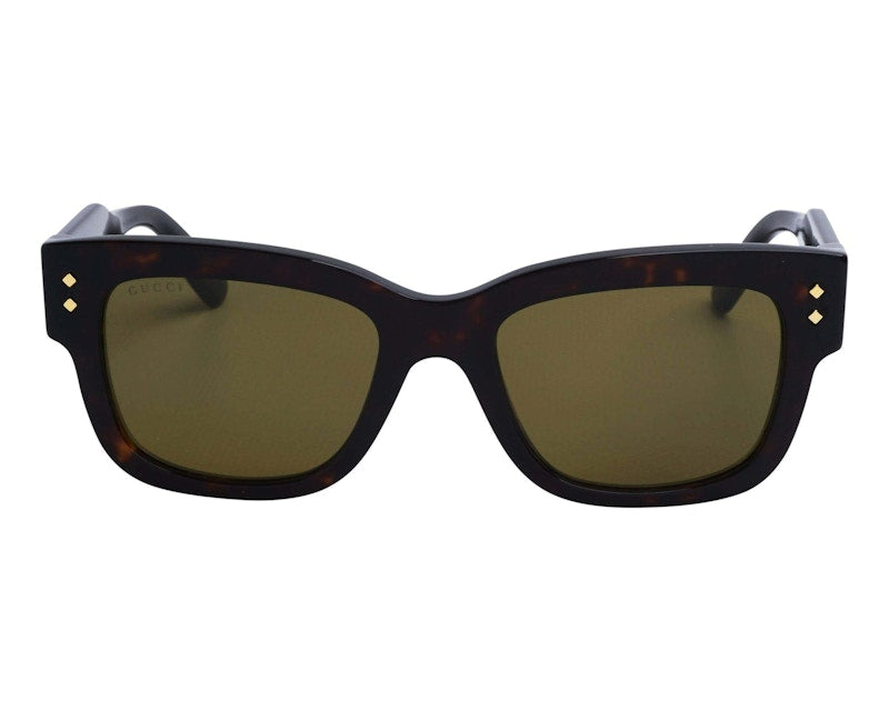 Gucci Tortoise Square Frame Sunglasses Havana/Green (Gg1217S-002-Fr)