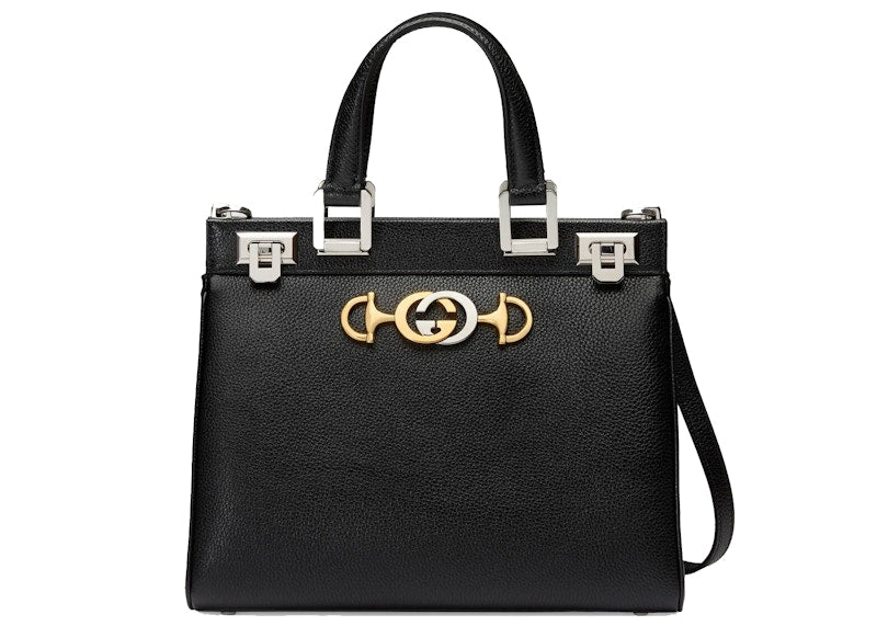 Gucci Zumi Top Handle Grainy Leather Small Black