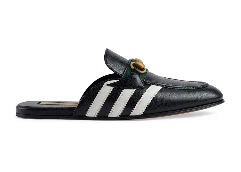 Gucci X Adidas Horsebit Slippers Black