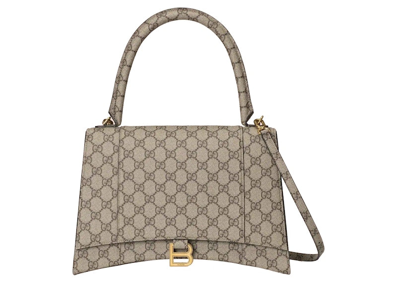 Gucci X Balenciaga The Hacker Project Medium Hourglass Bag Beige/Ebony