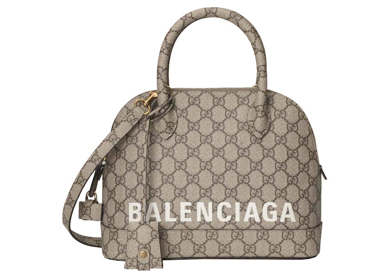 Gucci X Balenciaga The Hacker Project Small Ville Bag Beige/Ebony