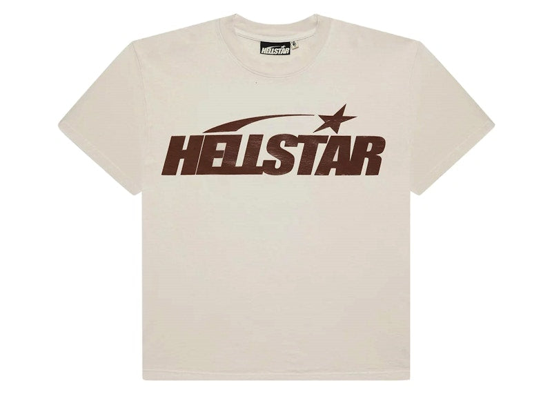 Hellstar Classic T-Shirt (Gel Print) White/Brown