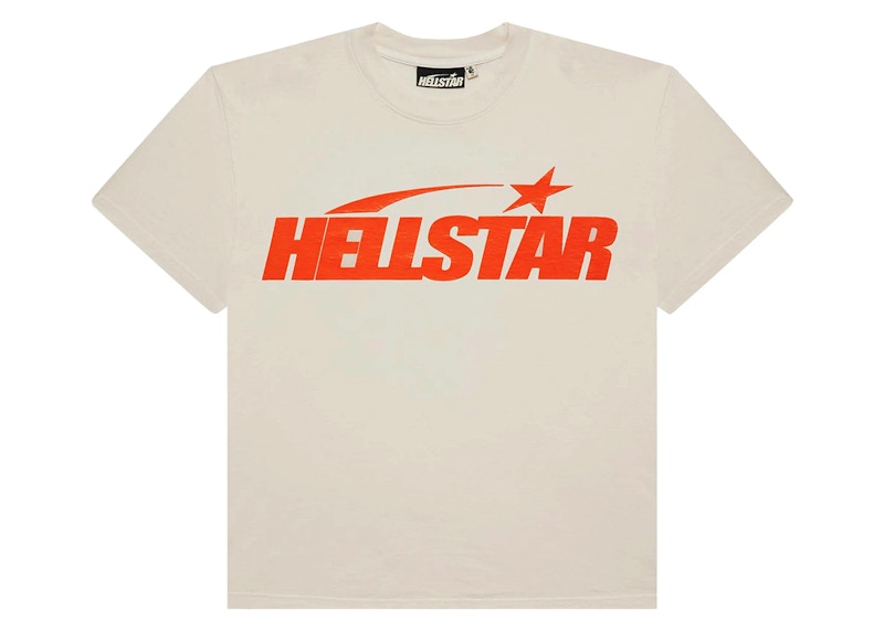 Hellstar Classic T-Shirt (Gel Print) White/Orange