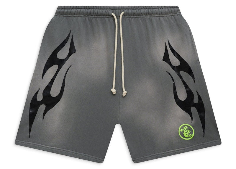 Hellstar Flame Shorts Grey