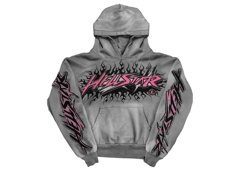 Hellstar Future Flame Hoodie Grey