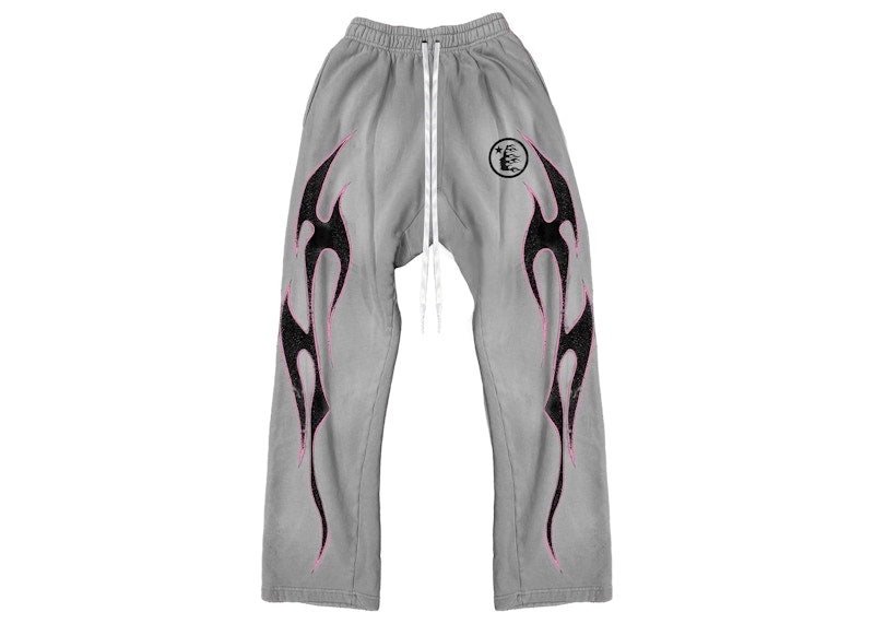 Hellstar Grey Future Flame Sweatpants Grey