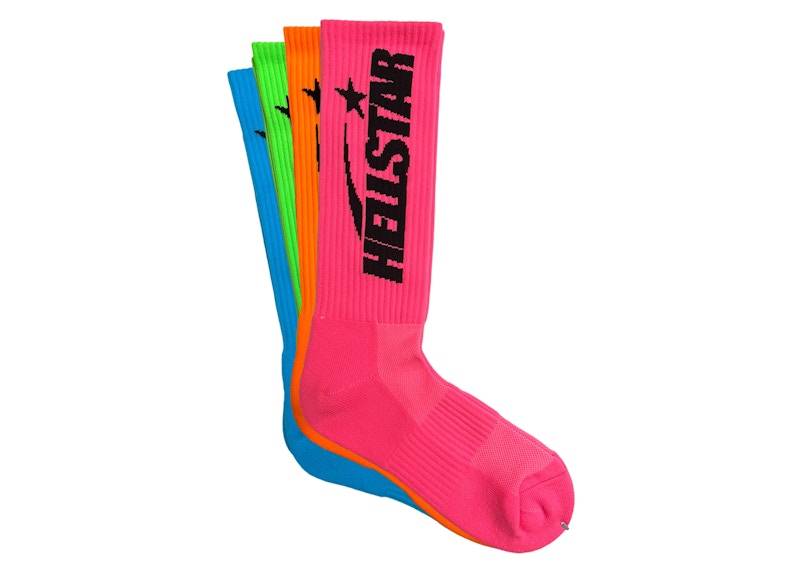 Hellstar Logo Socks (4 Pack) Neon