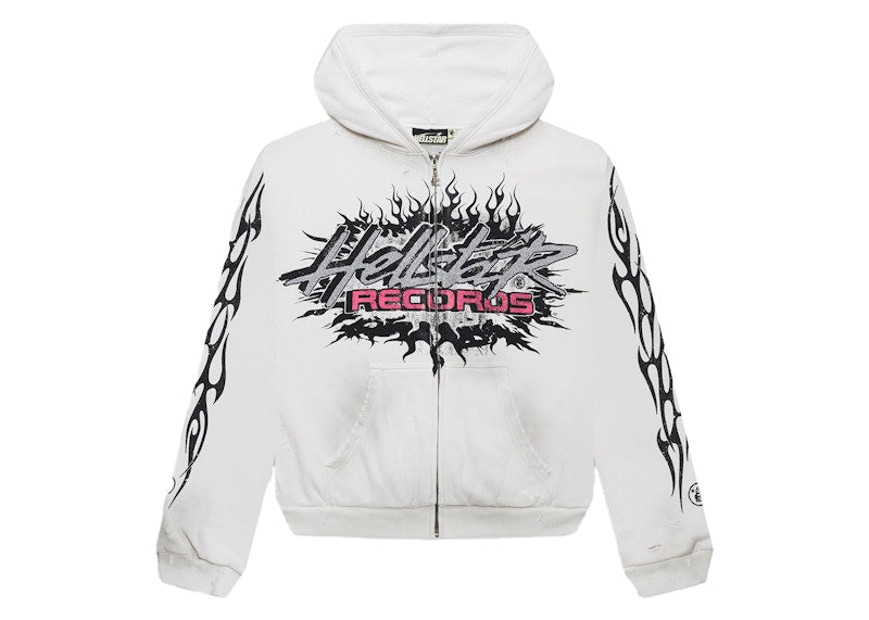 Hellstar Records Glitter Zip-Up White