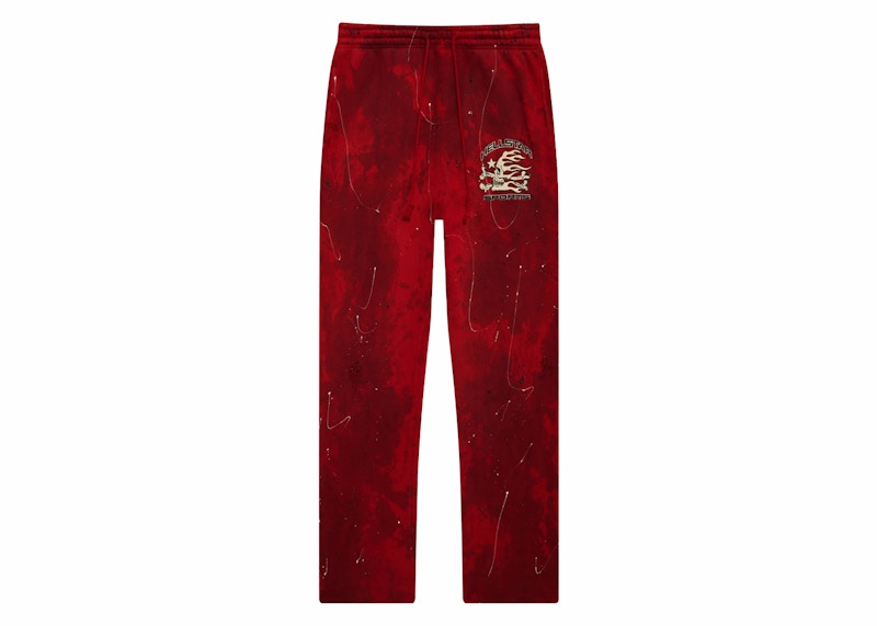 Hellstar Sports Tie-Dye Sweatpants Red