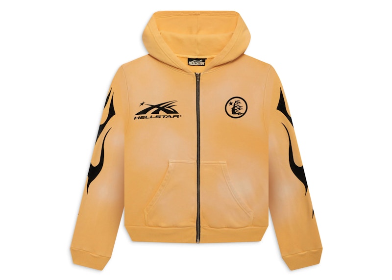 Hellstar Sports Zip-Up Sweatshirt Yellow