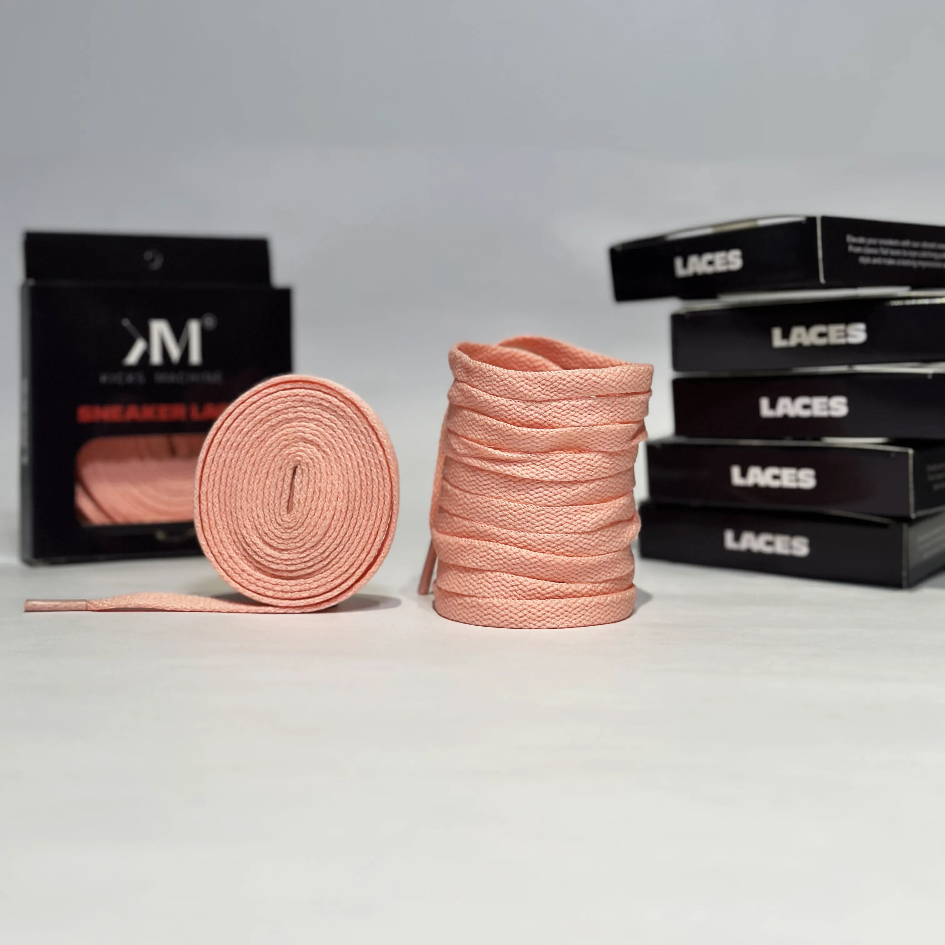 Flat Sneaker Laces- Pink | Jordan laces | AJ1 Laces | Kicks Machine