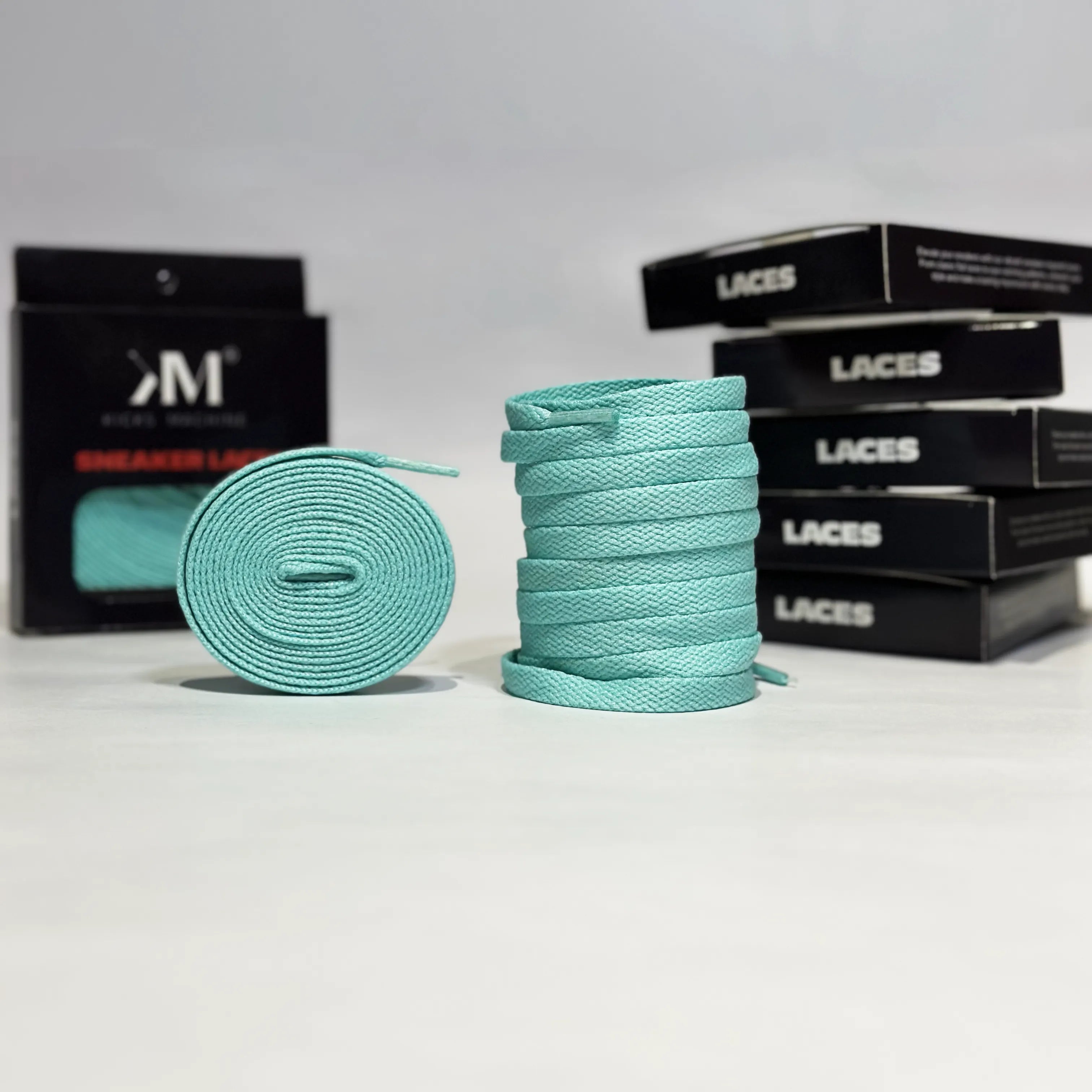 Flat Sneaker Laces- Mint | Jordan laces | AJ1 Laces | Kicks Machine