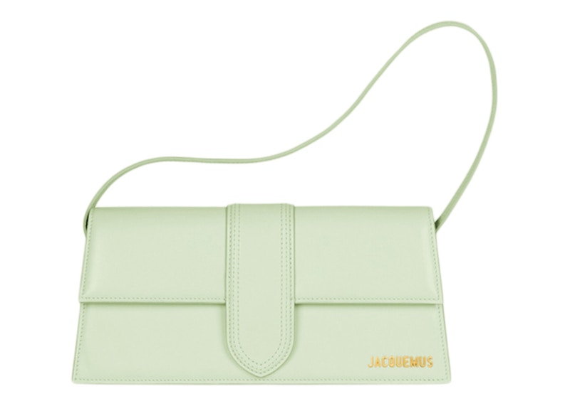 Jacquemus Le Bambino Long Flap Shoulder Bag Light Green