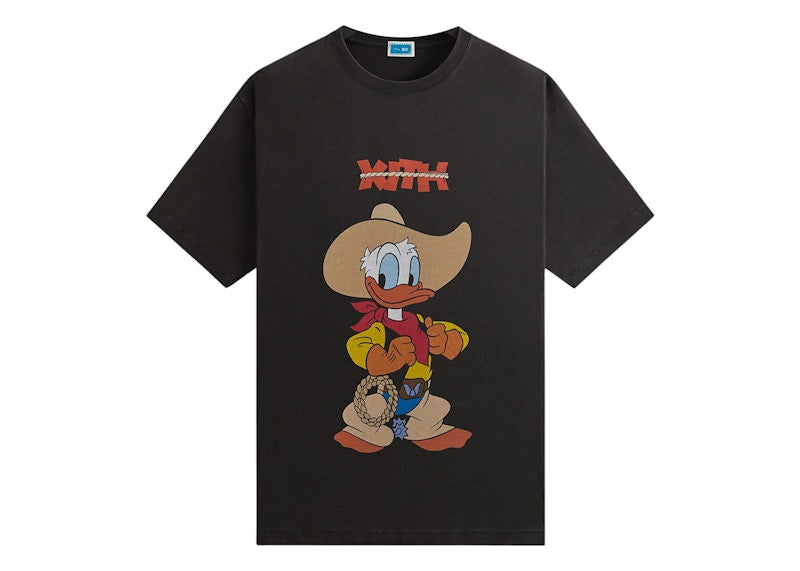 Kith Disney Donald Duck Cowboy Vintage Tee Black