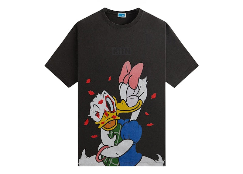 Kith Disney Donald Duck Smooch Vintage Tee Black