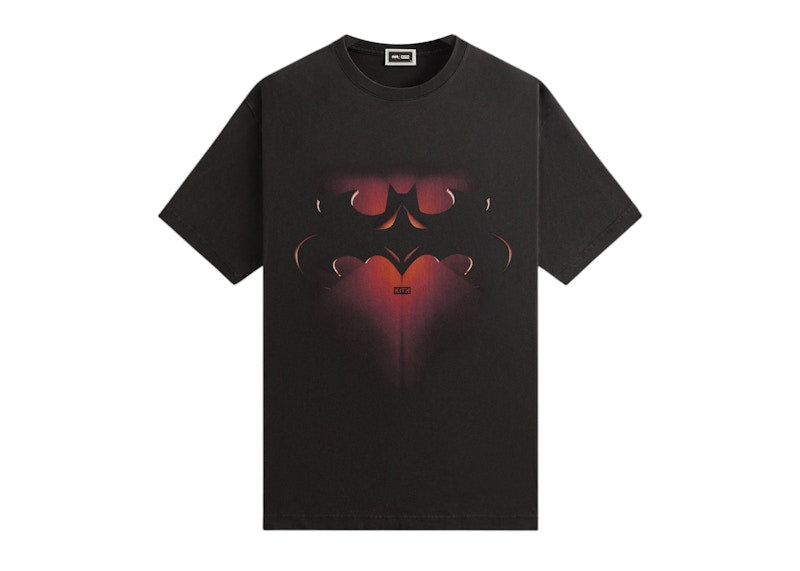 Kith X Batman And Robin Logo Vintage Tee Black