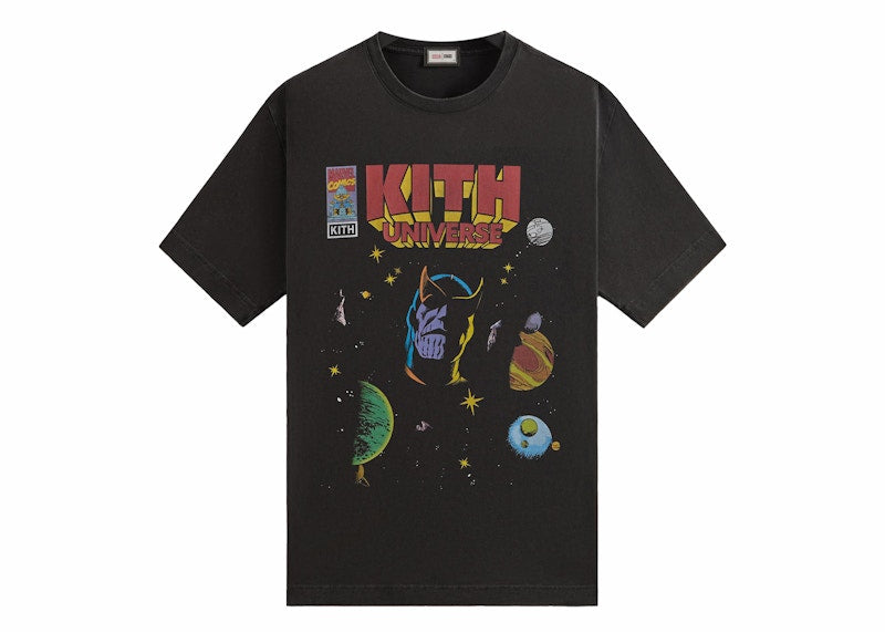 Kith X Marvel Universe Graphic Vintage Tee Black