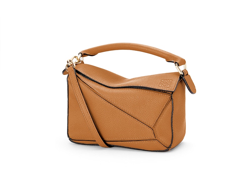 Loewe Mini Puzzle Bag In Soft Grained Calfskin Light Caramel